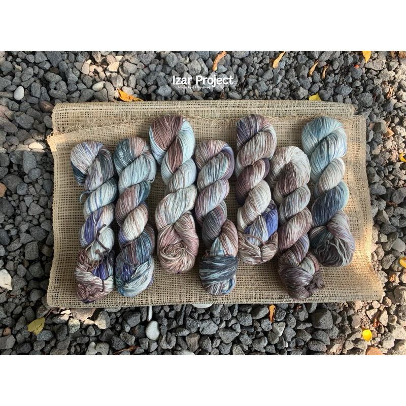 Kinder Dstore Benang Soft Cotton Sparkle Color /Benang Soft Cotton Handdyed /Benang Rajut