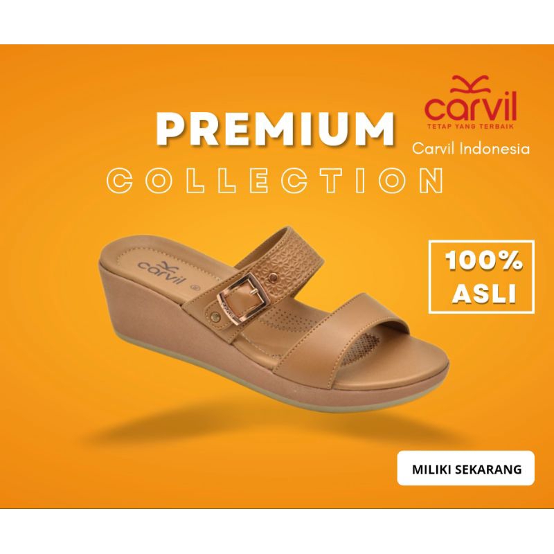 Sandal Wanita Carvil Terbaru Ori Slop Perempuan Sendal Cewek Casual Elegan Nyaman Empuk
