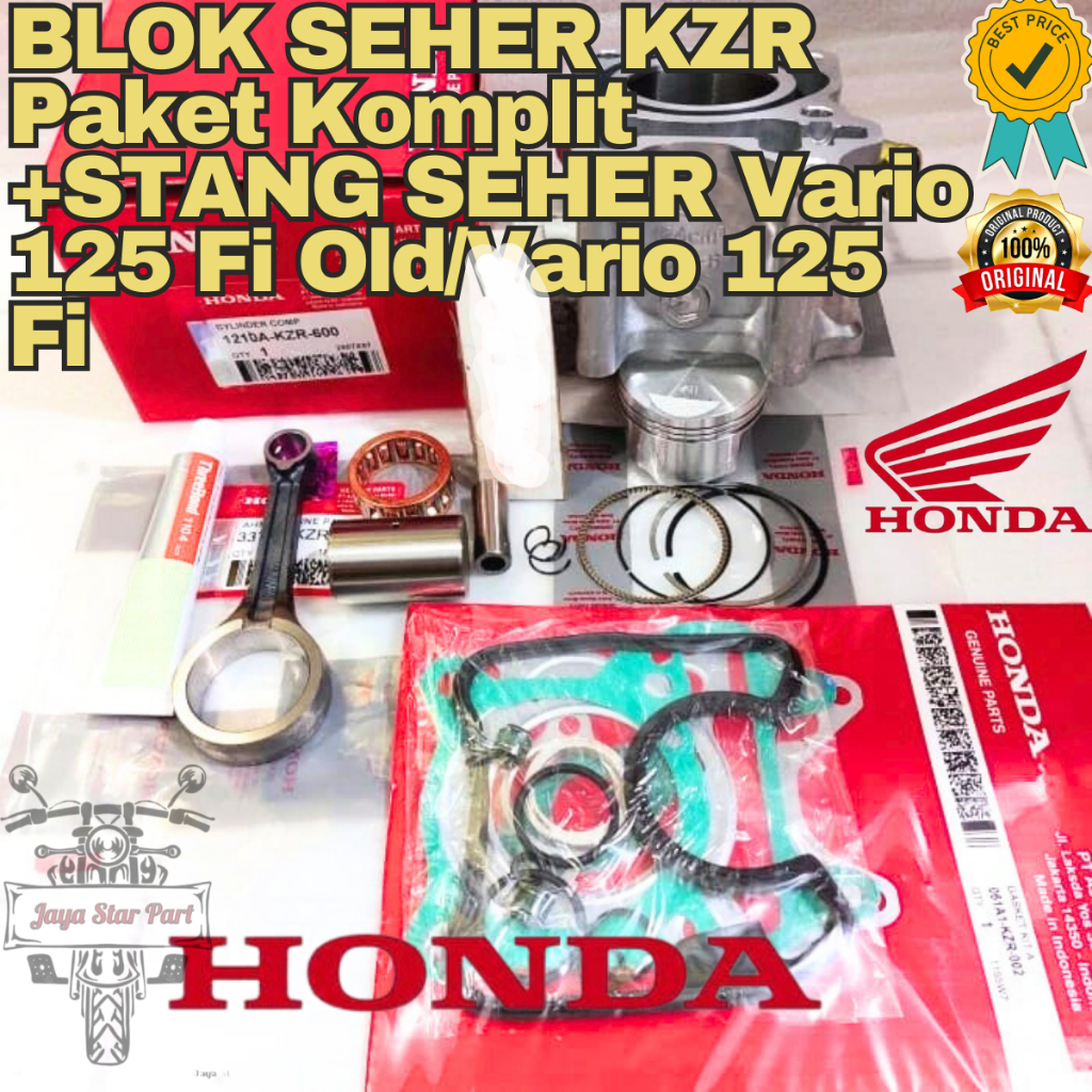 ORI Paket komplit Blok seher KZR+Stang seher Vario 125 fi old/Vario 125 fi