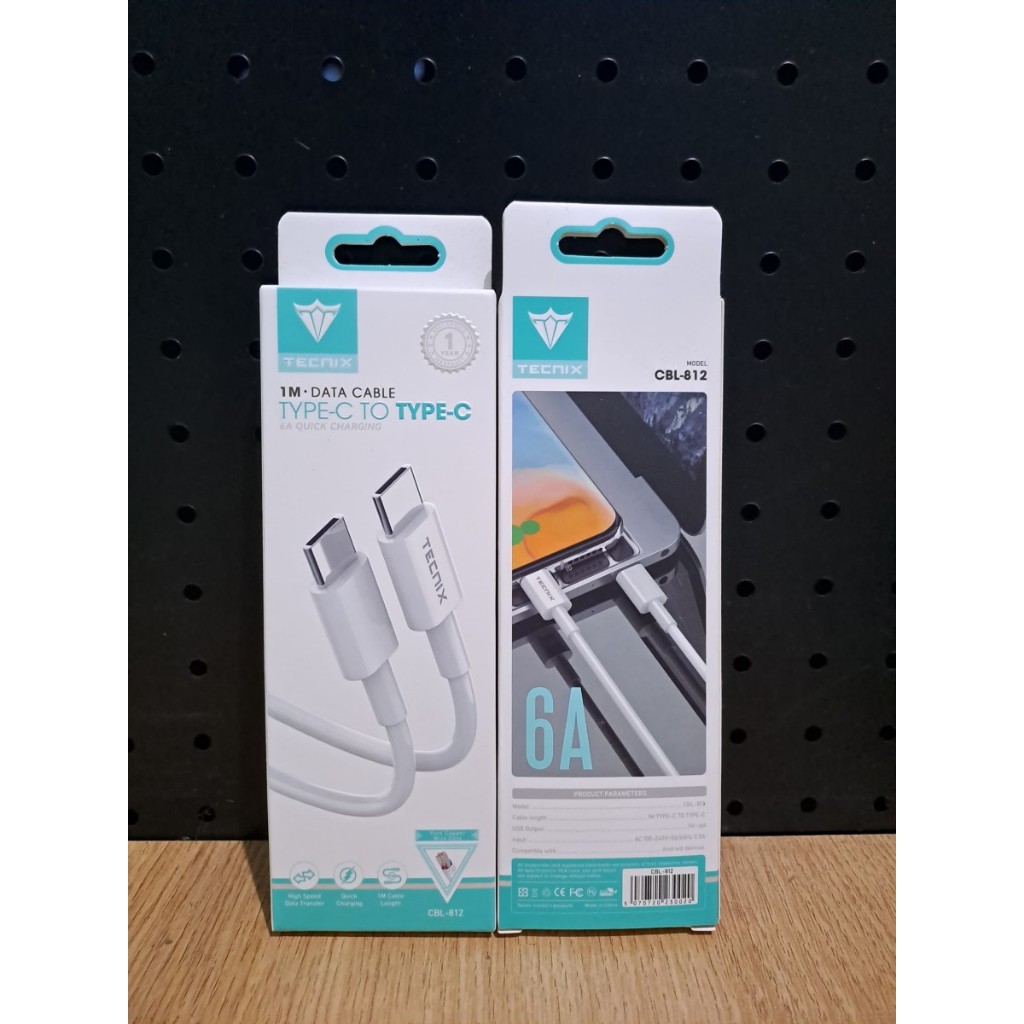 Kabel Data Type C to Type C TECNIX CBL-812 Kabel Data Type-C to Type-C