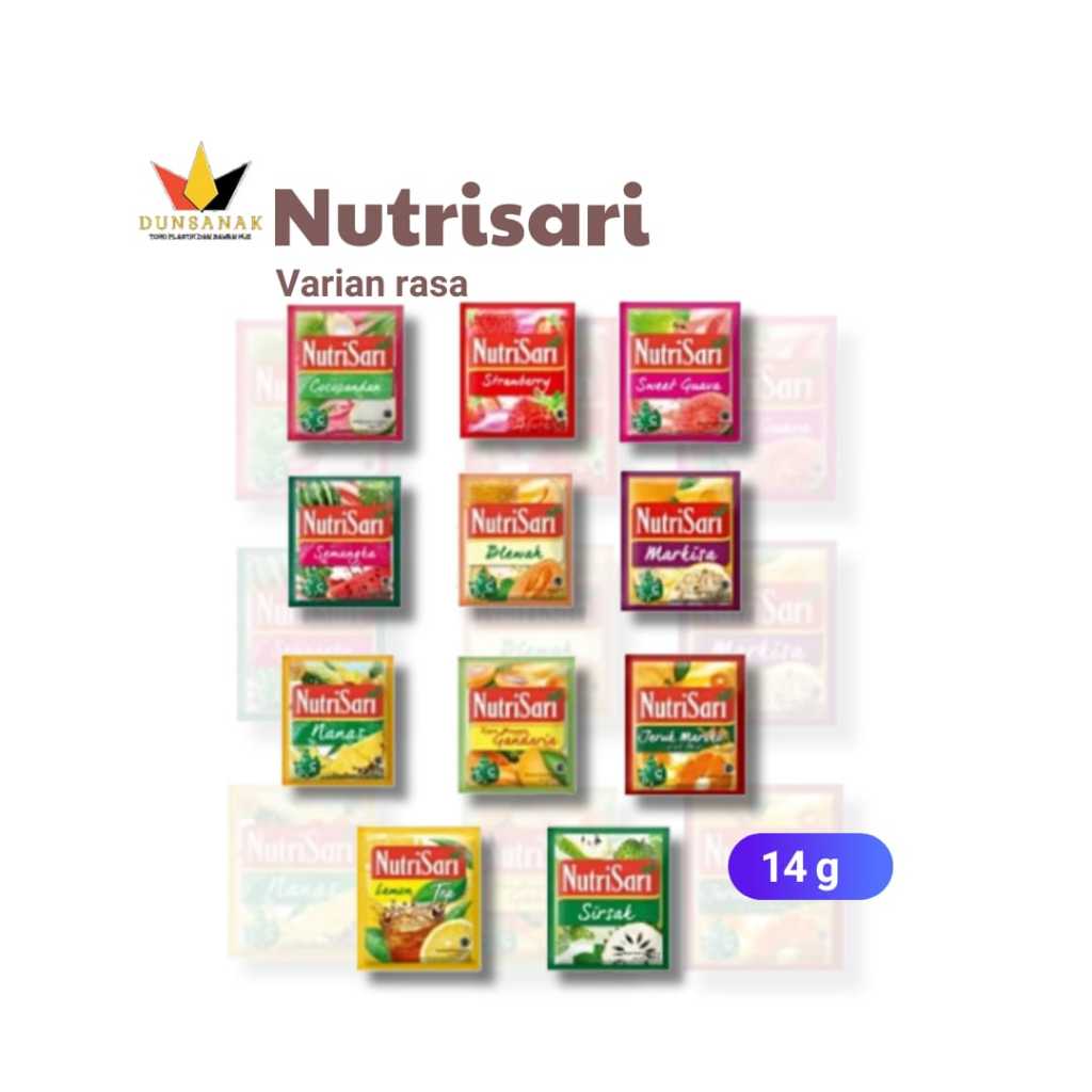 

Nutrisari All Varian Rasa 1 Renceng / 10 Sachet - Madu Lemon