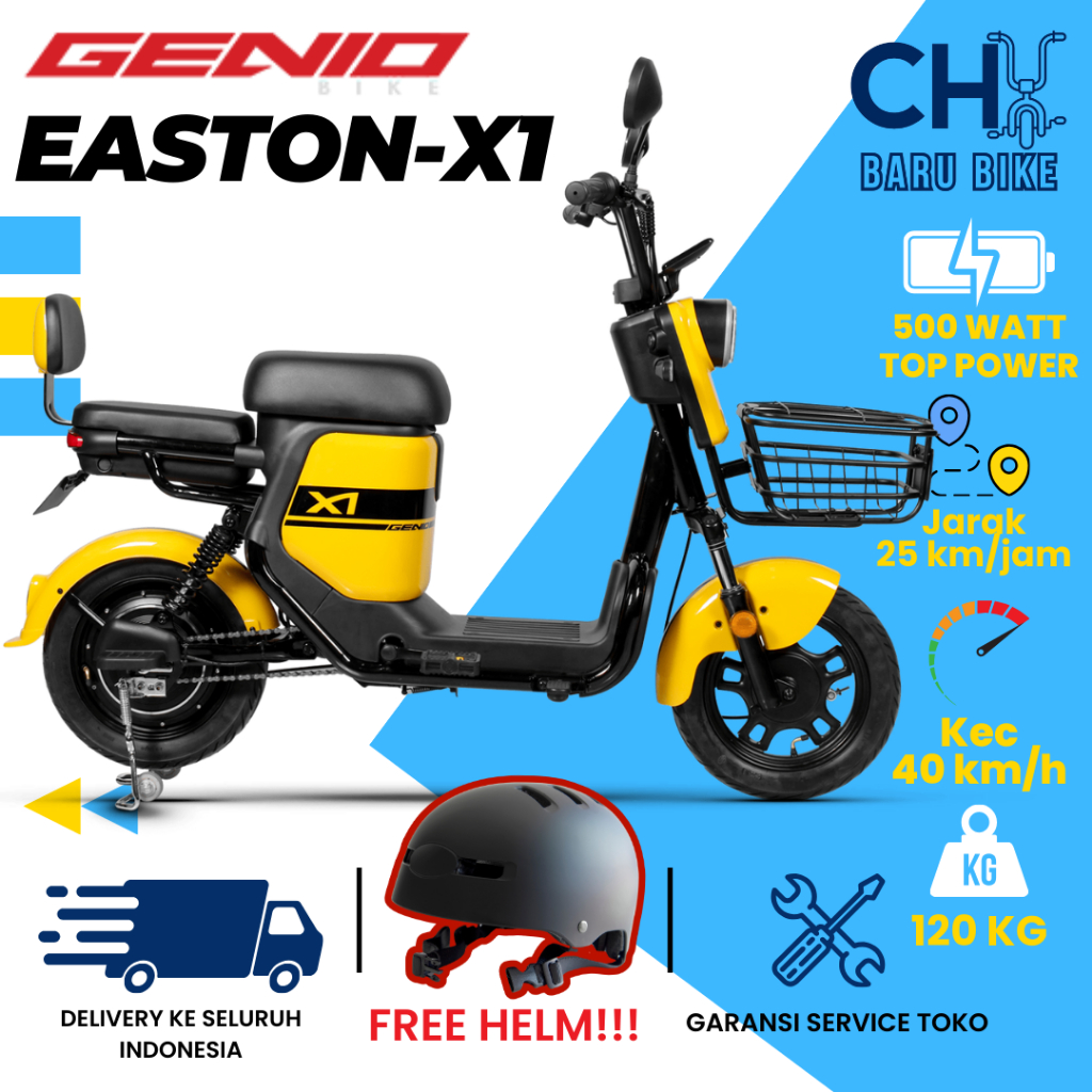 E-Moped Sepeda Listrik Genio Easton X1