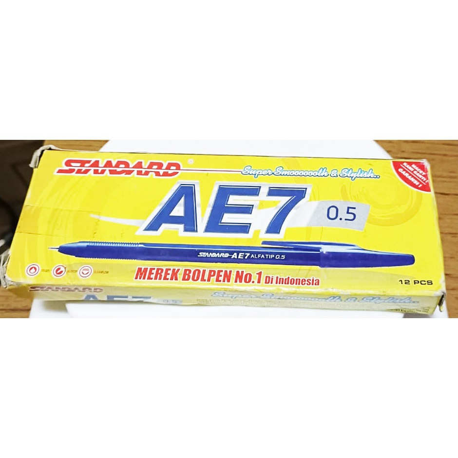 

Pulpen Biru Standard AE7 Fine 1 Lusin