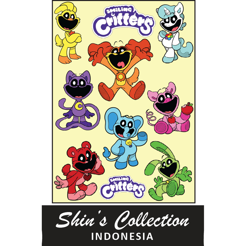 

Sticker stiker murah antiair transparan Smilling Critters 1 pc