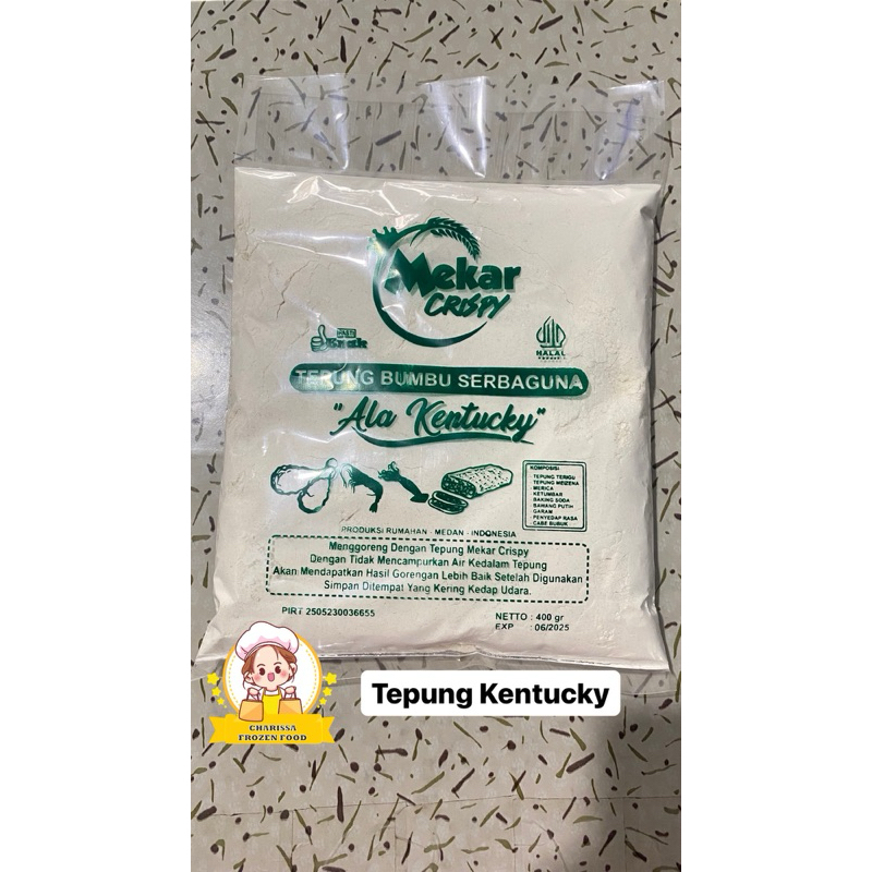 

Tepung Kentucky Mekar Crispy 400Gr