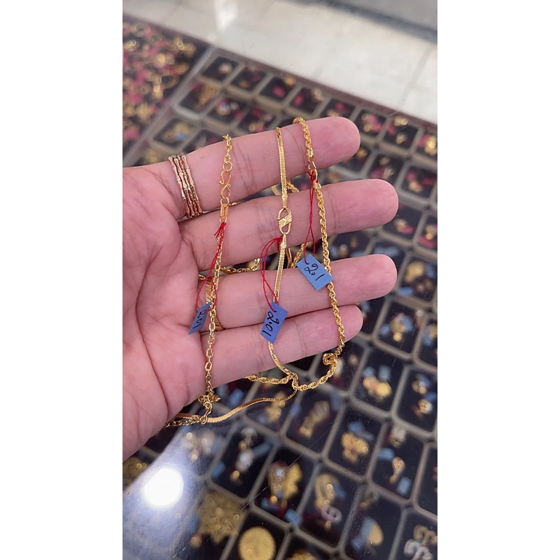 kalung emas asli kadar 875 model holo 2 gram an