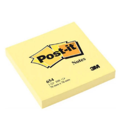 

POST IT 3M YELLOW | STICKY NOTES | STICKY NOTE 76MM X 76MM - Pcs