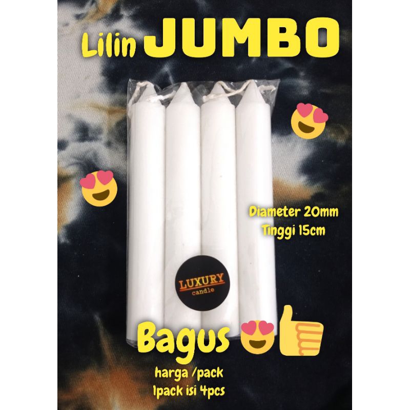 Lilin Putih Jumbo / Lilin Putih Besar / Lilin Lampu / Lilin Cahaya / Lilin Penerangan / Luxurycandle