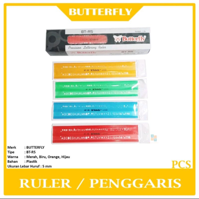 

pengaris sablon butterfly R5/garisan/rol