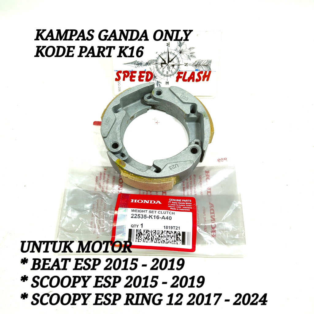 KAMPAS GANDA SCOOPY NEW RING 12 BEAT ESP VARIO 110 LED K16