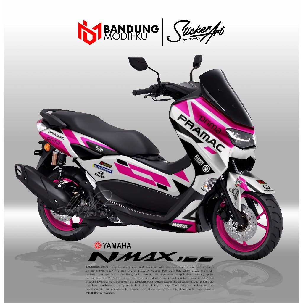 STICKER MOTOR NMAX NEW - MOTIF N - DECAL NMAX 2020 2021 2022 NEW - STIKER FULL BLOK NMAX 2020 2021 2