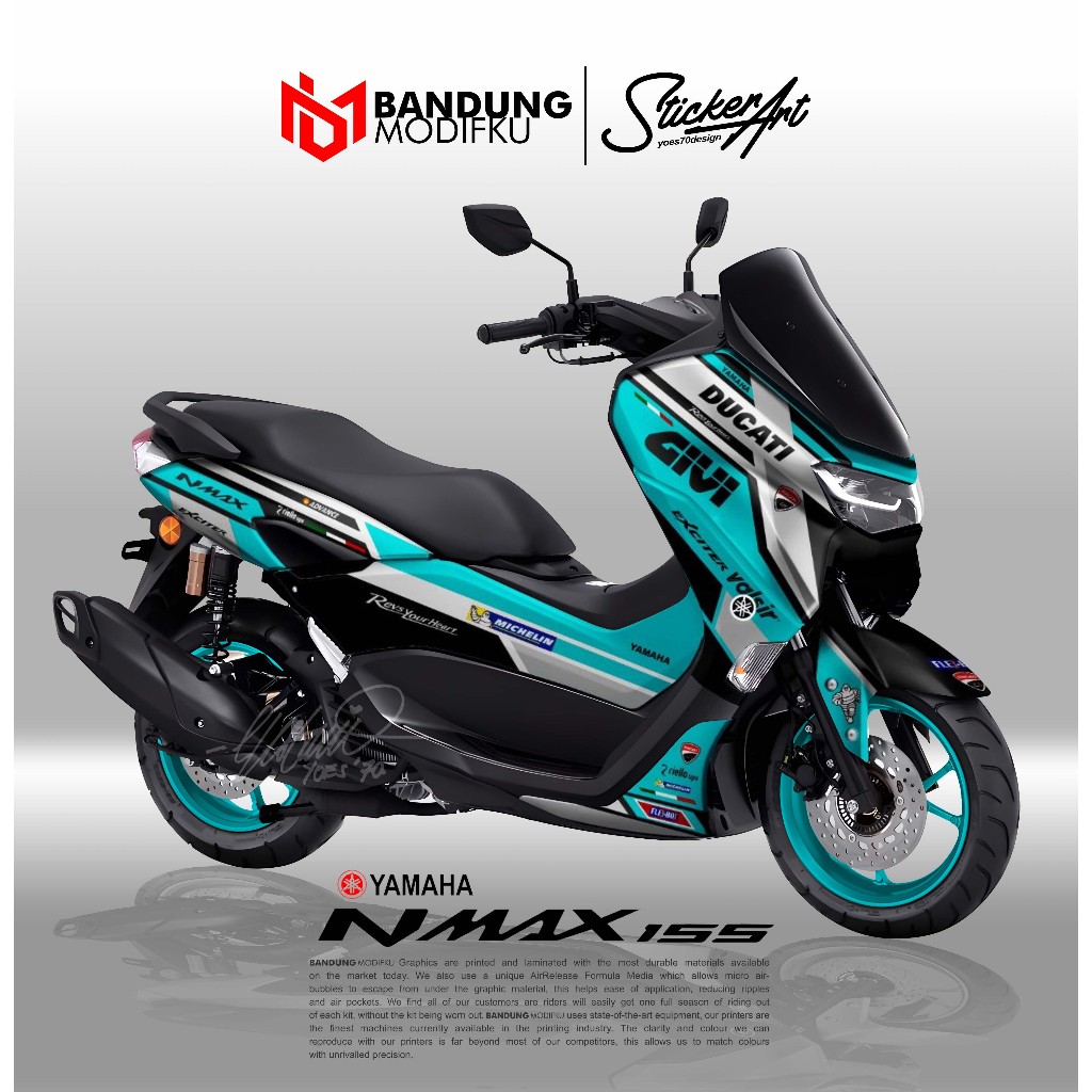STICKER MOTOR NMAX NEW - MOTIF M - DECAL NMAX 2020 2021 2022 NEW - STIKER FULL BLOK NMAX 2020 2021 2