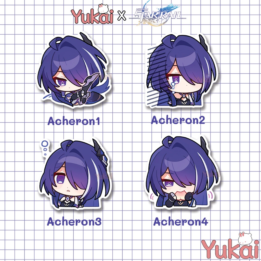 

Stiker Acheron Honkai Star Rail (HSR) Premium, Sticker Anime Waterproof
