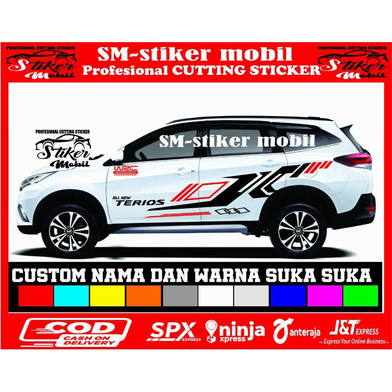 stiker mobil new terios all new terios all new xenia stiker variasi mobil sticker cutting