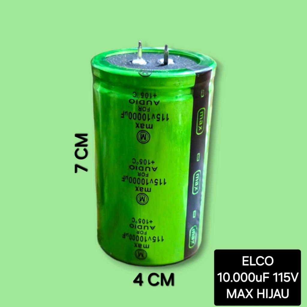 Elco Capasitor 10.000uf 115V / 10000 uf 115 Volt MAX Hijau Green