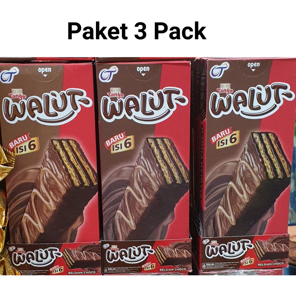 

PAKET 3 KOTAK TANGO WALUT Belgian Choco Isi 6 x 15 gram