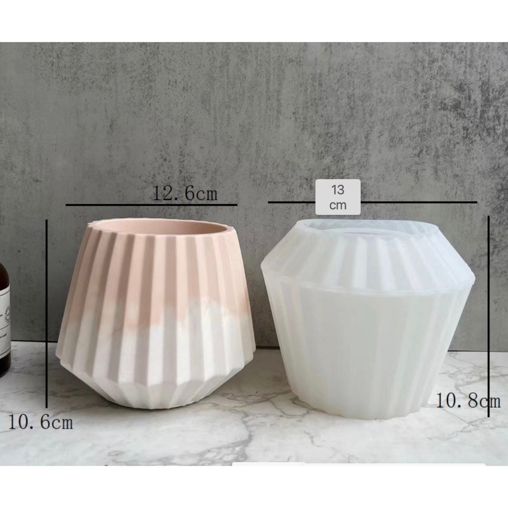 Malili | Cetakan Silikon | Cetakan Semen | Cetakan Resin | Cetakan Pot Mini | Pot Kaktus Lebar Dasar