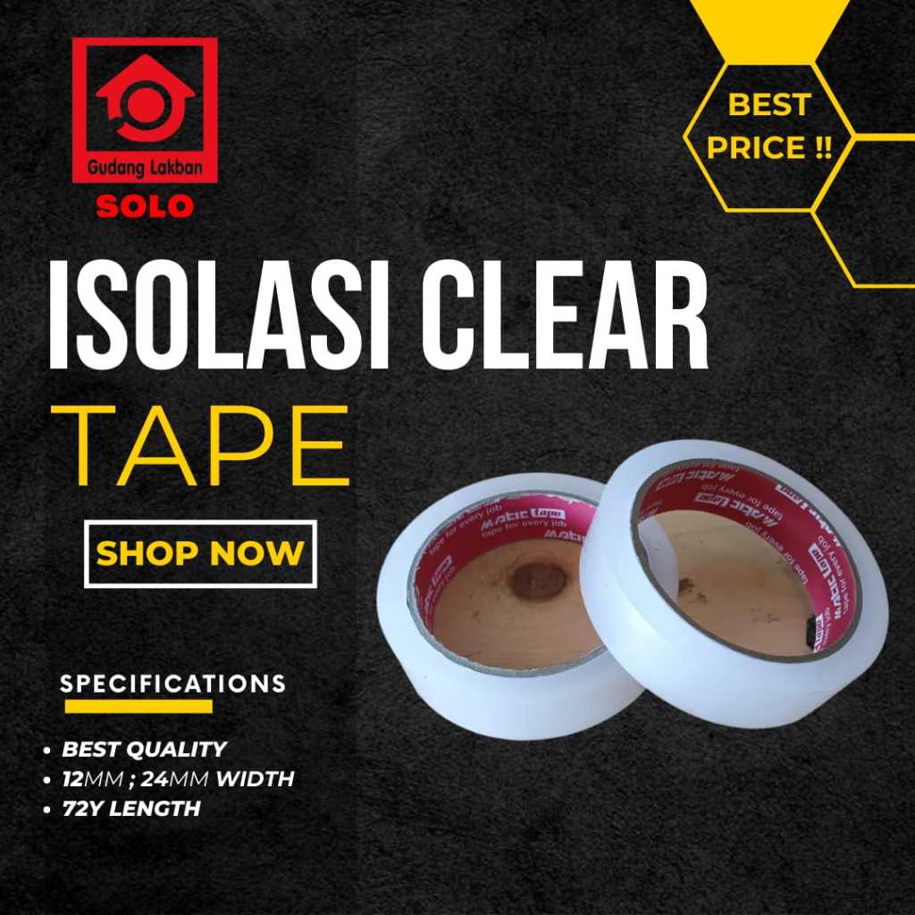 

Isolasi Clear Tape Rekat 2 Ukuran