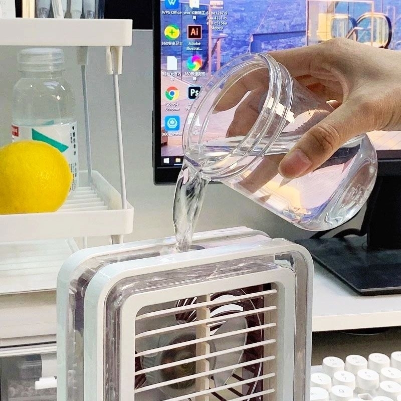 Kipas angin portabel Kipas angin air Cooler Kipas angin dingin air es Kipas angin mini air Cooler Ki