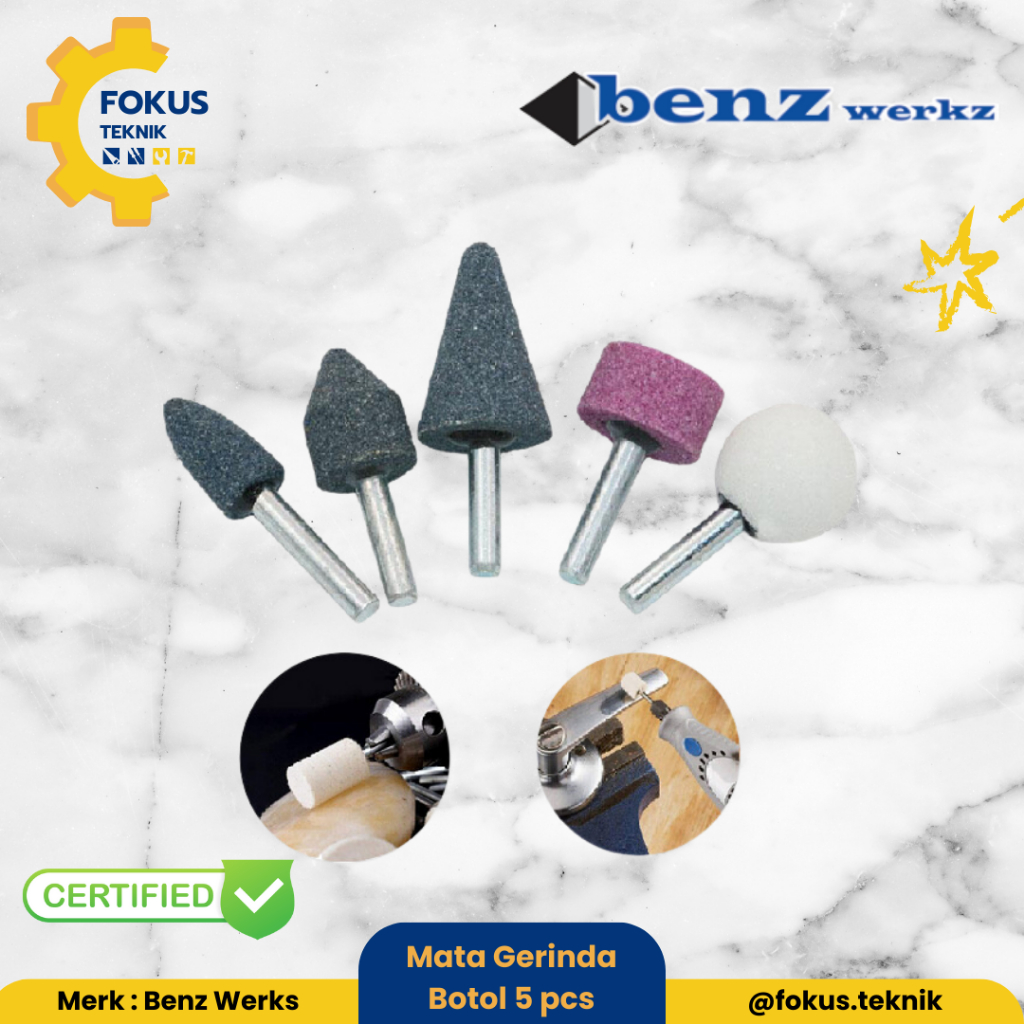 Benz Mounted Stone Set 5 Pcs 6 Mm Batu Gerinda Mini Mata Tuner Batu Benz Set 5pcs Batu Gerinda Botol