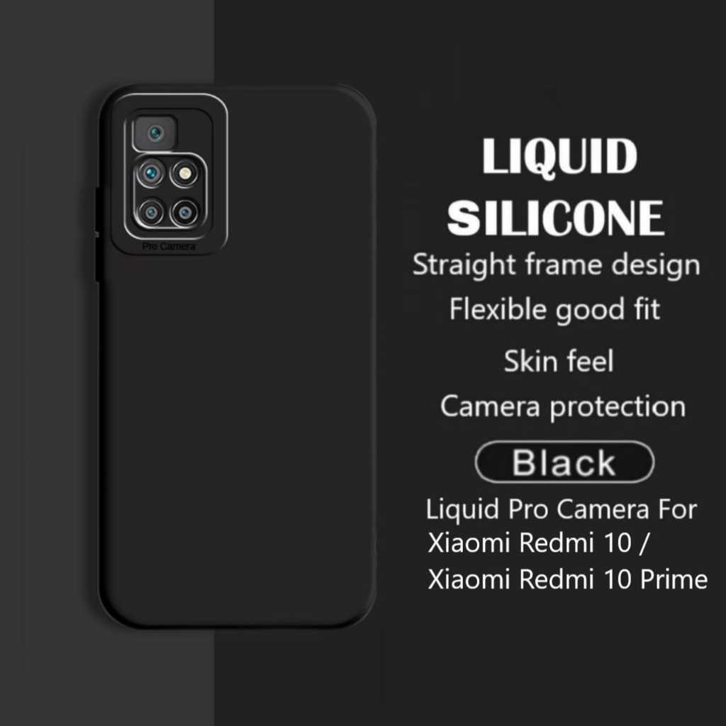 Black matte softcase Xiaomi Redmi 10A, Redmi 10, Redmi 10C silikon case hitam