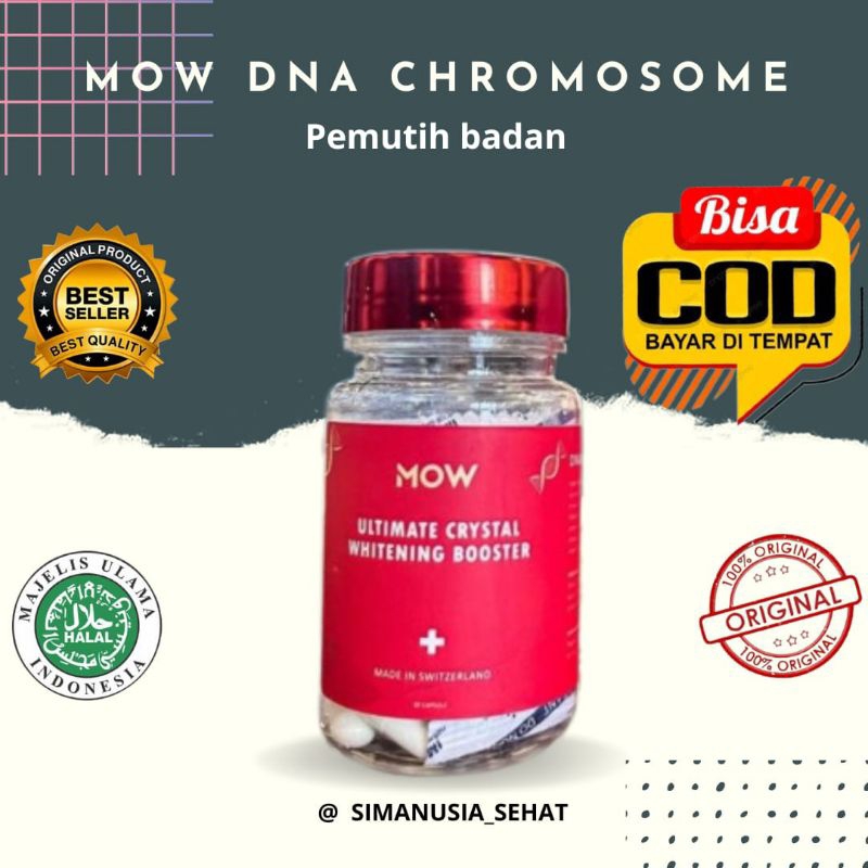 SUPLEMEN PEMUTIH ULTIMATE CRYSTAL WHITENING BOOSTER WITH DNA CHROMOSOME