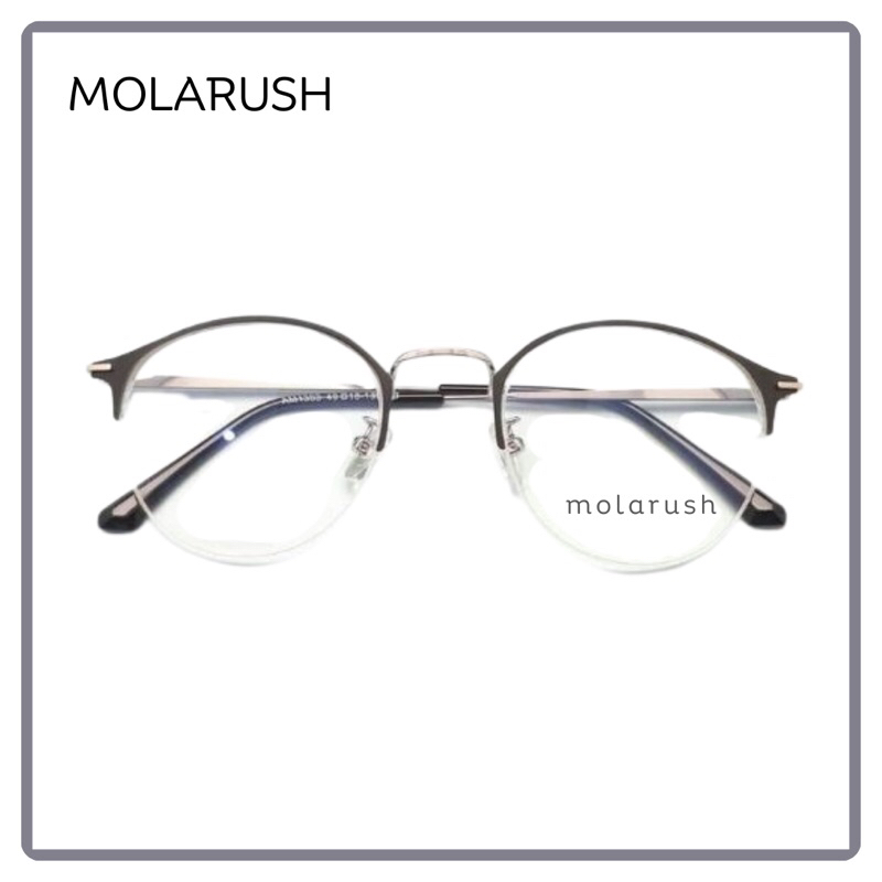 Half Frame Bulat Oval | Kacamata Minus Baru Model Gantung (1303) molarush