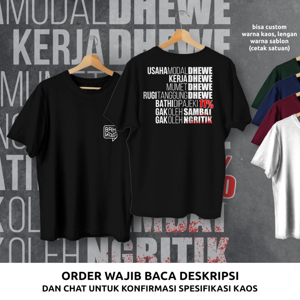 Kaos Bahnoo - Usaha Modal Dhewe