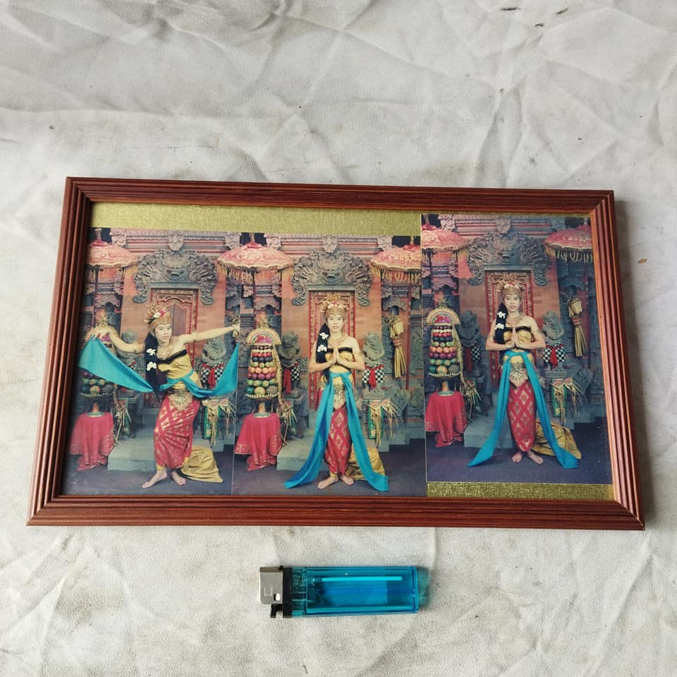 Pajangan Frame Kayu 3 Postcard Bali