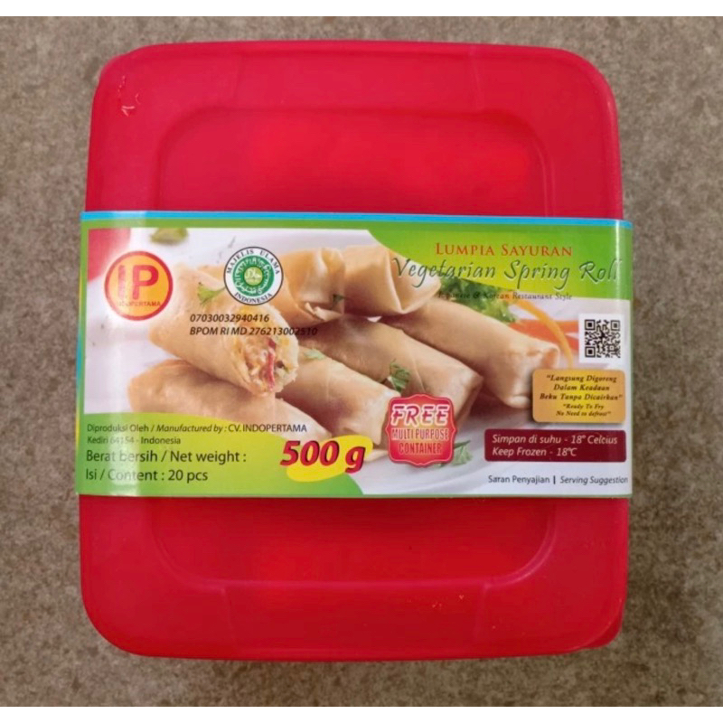 

Lumpia Sayur IP - Vegetable Spring Roll 500gr ~ GALERI PLASTIK FROZEN FOOD