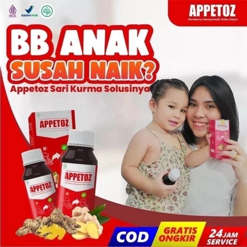 PROMO.. Appetoz Sari Kurma Anak - Vitamin Menambah Lahap Nafsu Makan Anak & Bayi Terbaik
