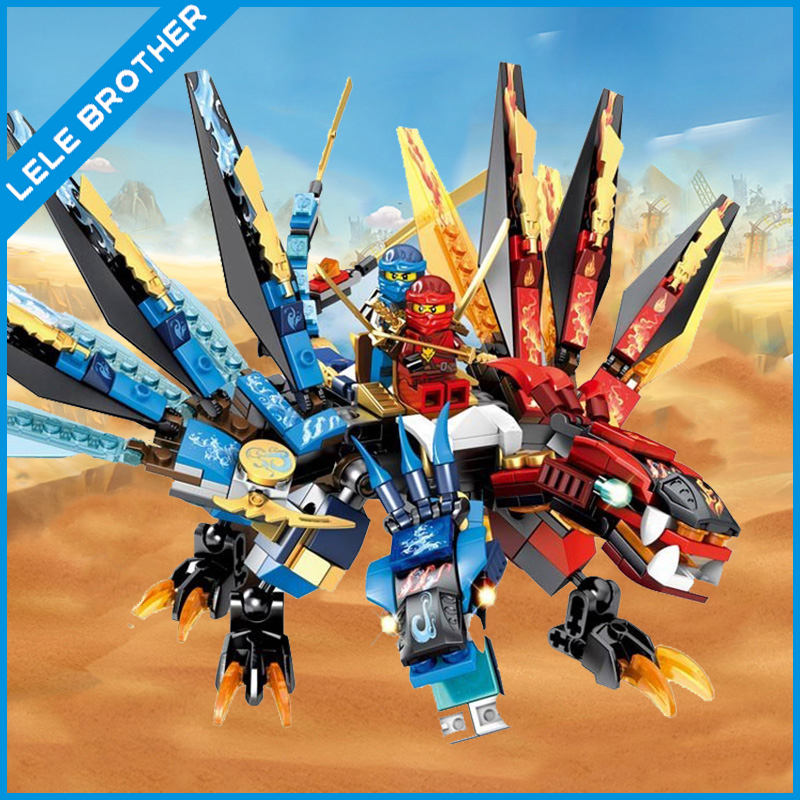 Sa1 LELE Mainan Edukasi Anak Bricks Ninjago Dragon Model Susun Mainan Ninj Seri Mainan Anak