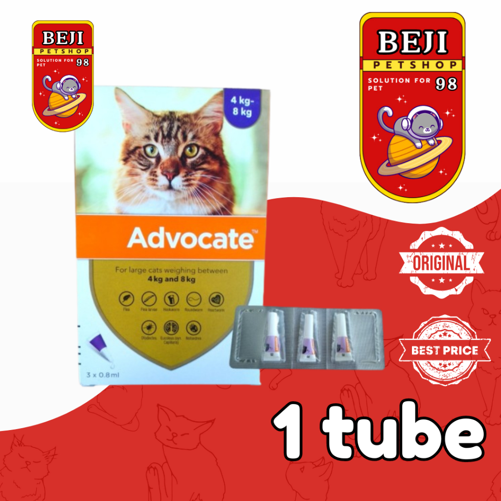 obat kutu kucing advocate 0.8ml advocate large 4 - 8kg