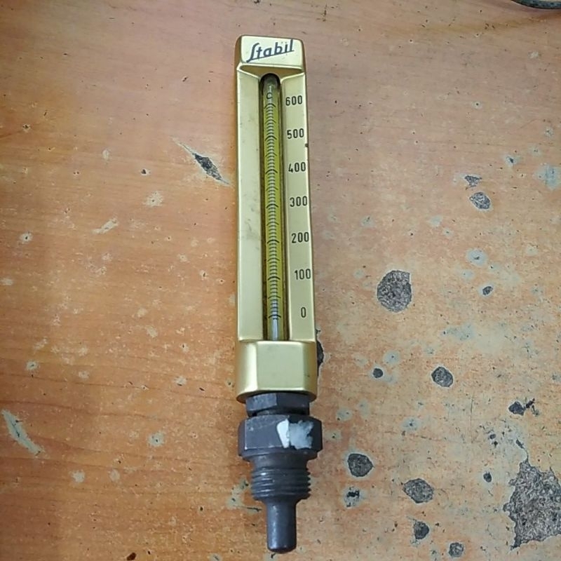 thermometer 0-600 celcius perak drat  1/2 Stabil