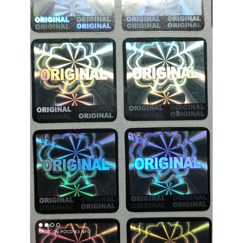 

stiker hologram orginal 1.5 cm