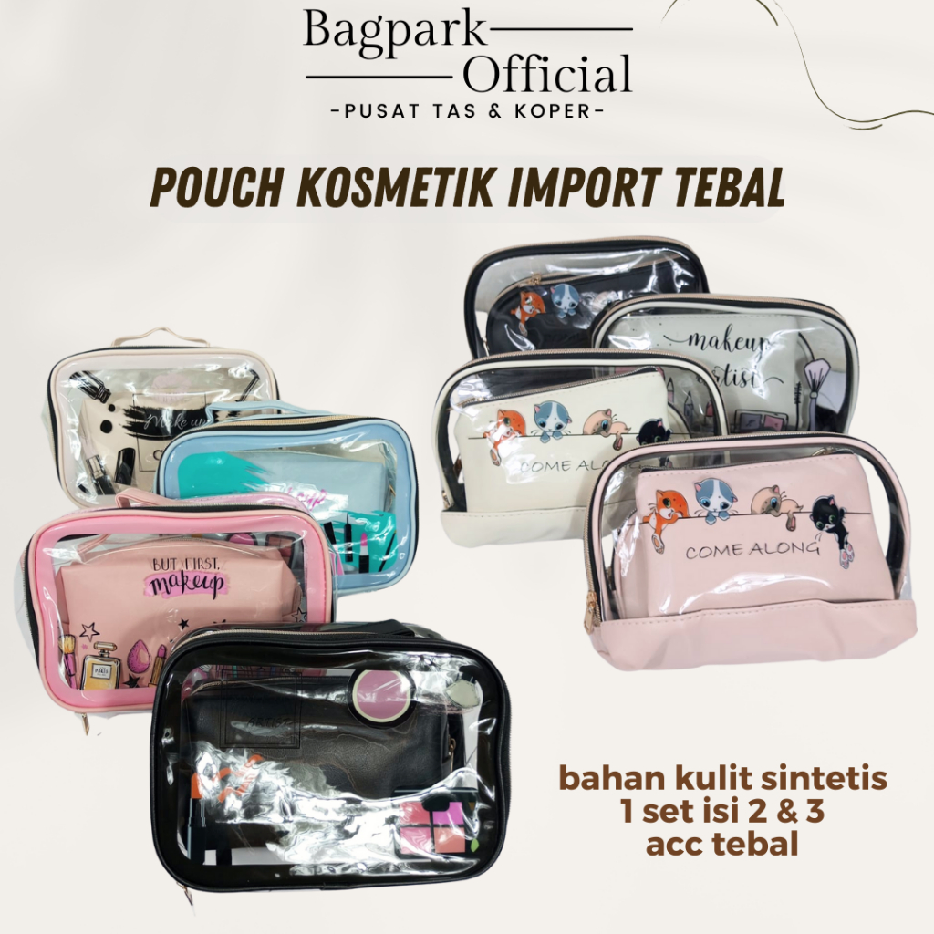 Tas Make Up Pouch Kosmetik Korea Pouch Set Alat Perlengkapan Make Up Travelmate Tas Kosmetik Pouch K
