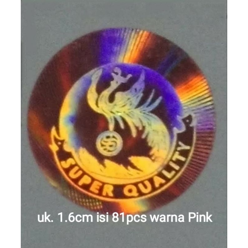 

stiker hologram burung phoenix pink