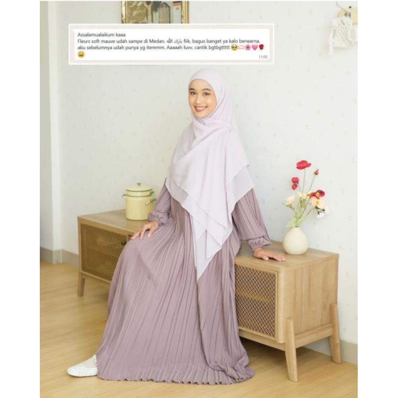fleurs by Aqsamodestwear warna mauve