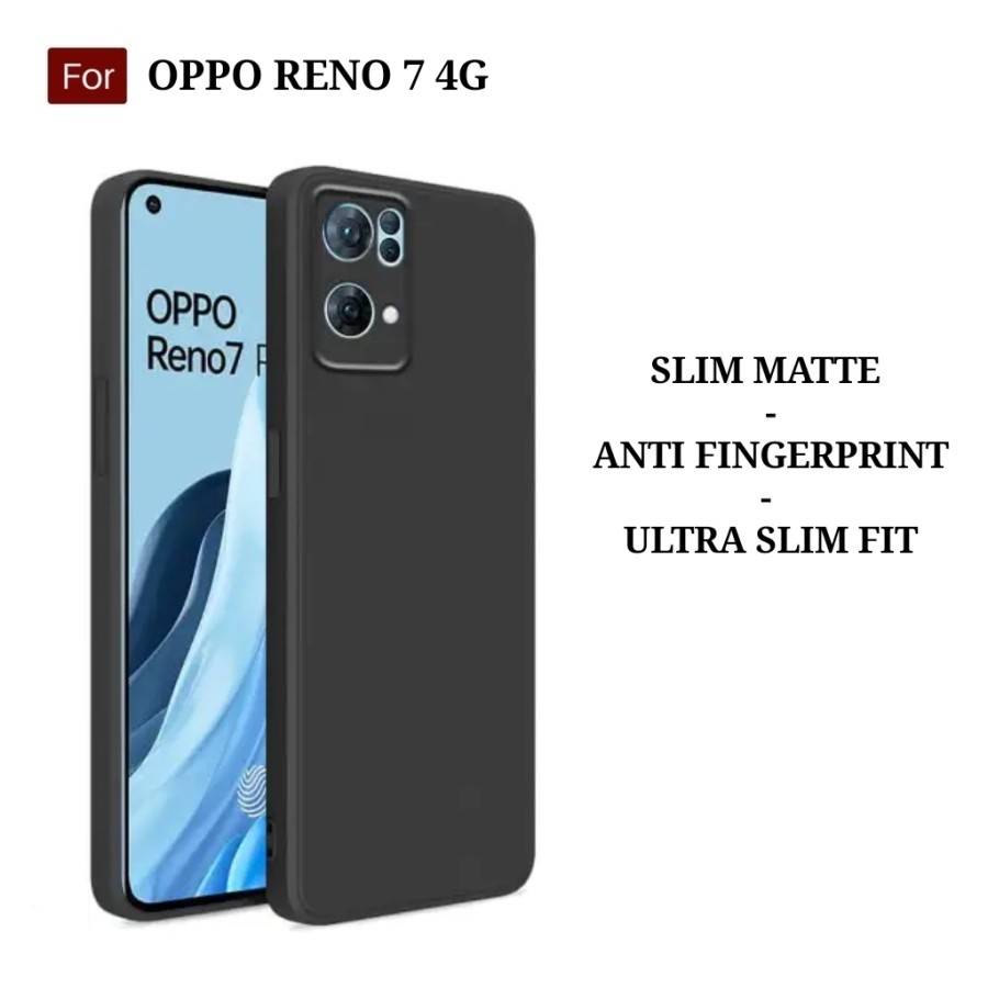 CASE OPPO RENO 7 4G PREMIUM CASE SLIM MATTE BLACK DOFF