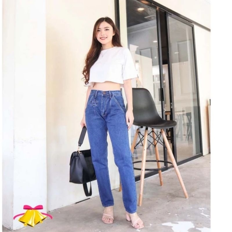 (NEW) Premium Quality Jeans Wanita Viva Vivo CELANA CASUAL WANITA KOREAN NIKEN WASHED JEANS BKK PANT