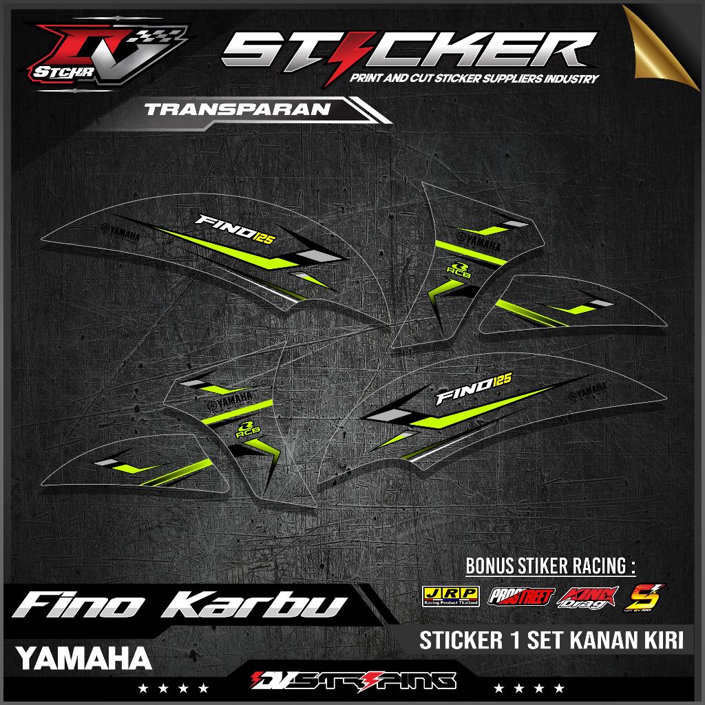 STICKER TRANSPARAN API FINO KARBU-STRIPING TRANSPARAN FINO KARBU DV-02