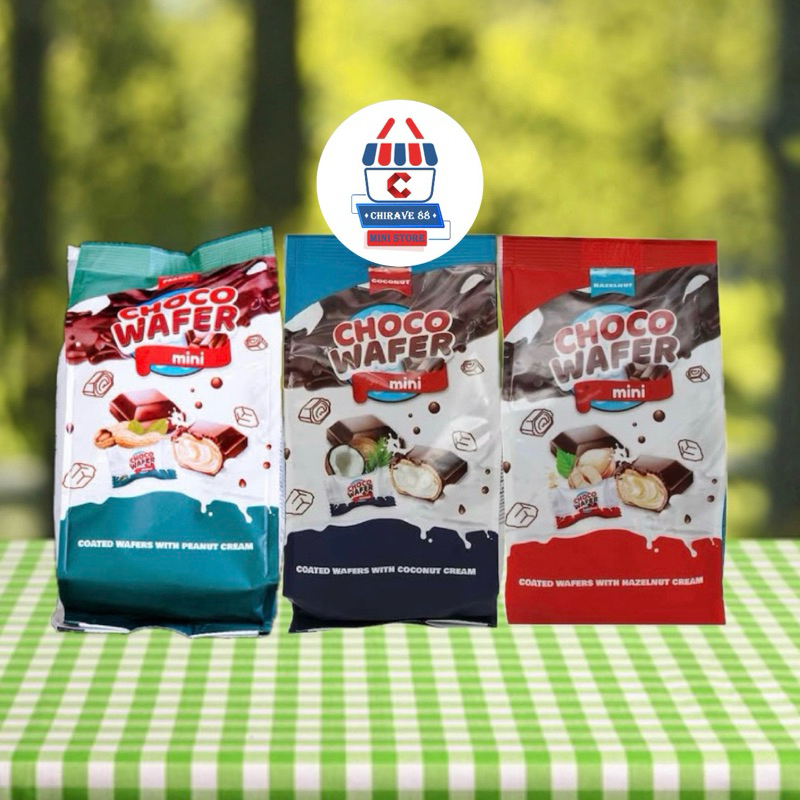 

ANL Choco Wafer Mini - Coated Wafer with Coconut Peanut Hazelnut Cream Pouch 140g