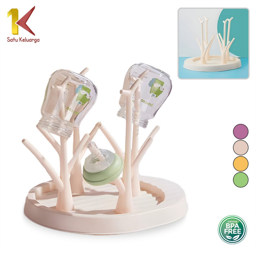 Satu Keluarga Rak Pengering Botol C1045 Tempat Tirisan Dot Gelas Mug Cangkir Baby Bottle Drying Rack