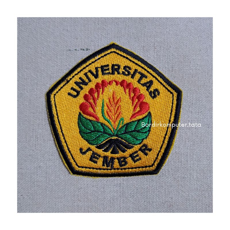 BORDIR LOGO UNIVERSITAS JEMBER / PATCH EMBLEM BORDIR UNIVERSITAS JEMBER JAWA TIMUR
