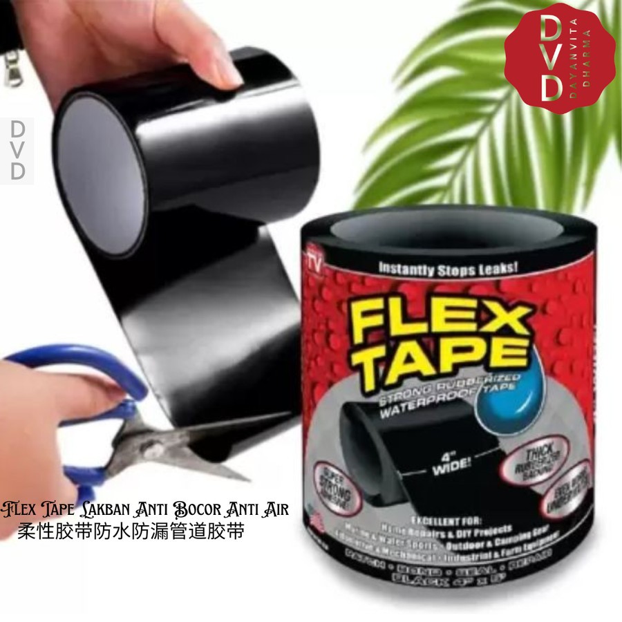 Flex Tape Lakban Anti Bocor Anti Air - Lakban Pipa Isolasi Waterproof