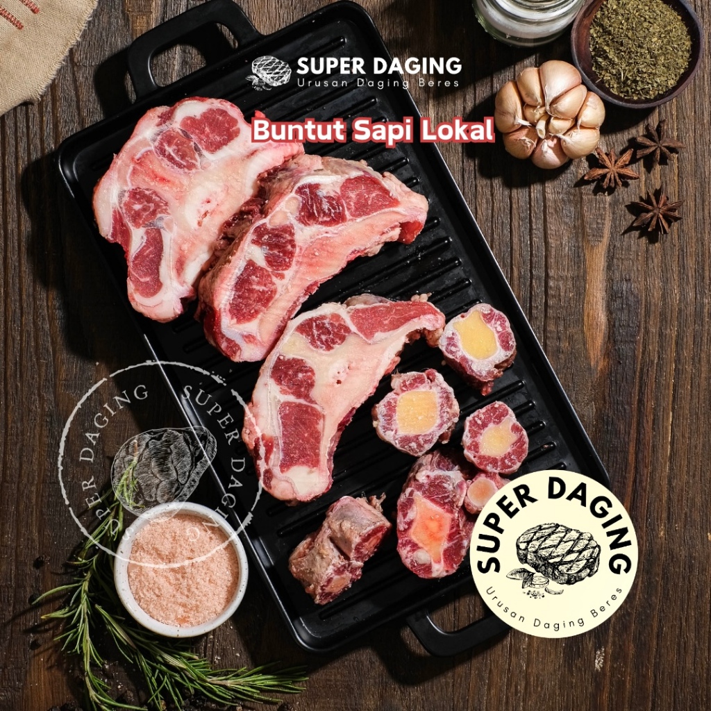 

Buntut Sapi Lokal 500g - Super Daging Pekanbaru