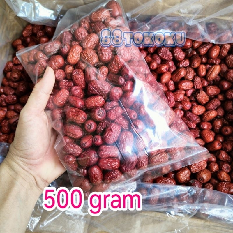 

Angco kurma cina red dates 500 gram jujube