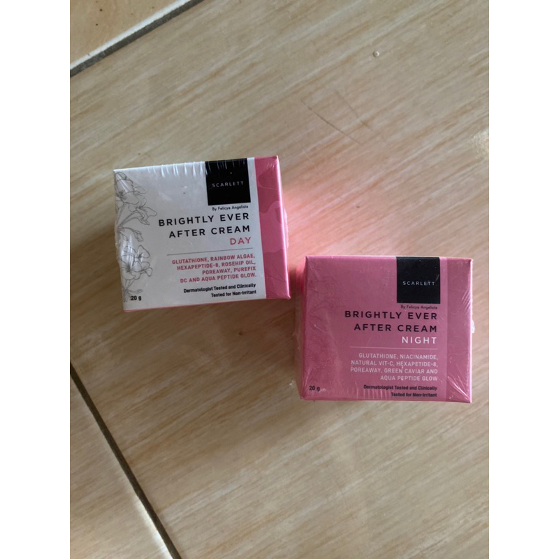 SCARLET WHITENING cream siang&malam