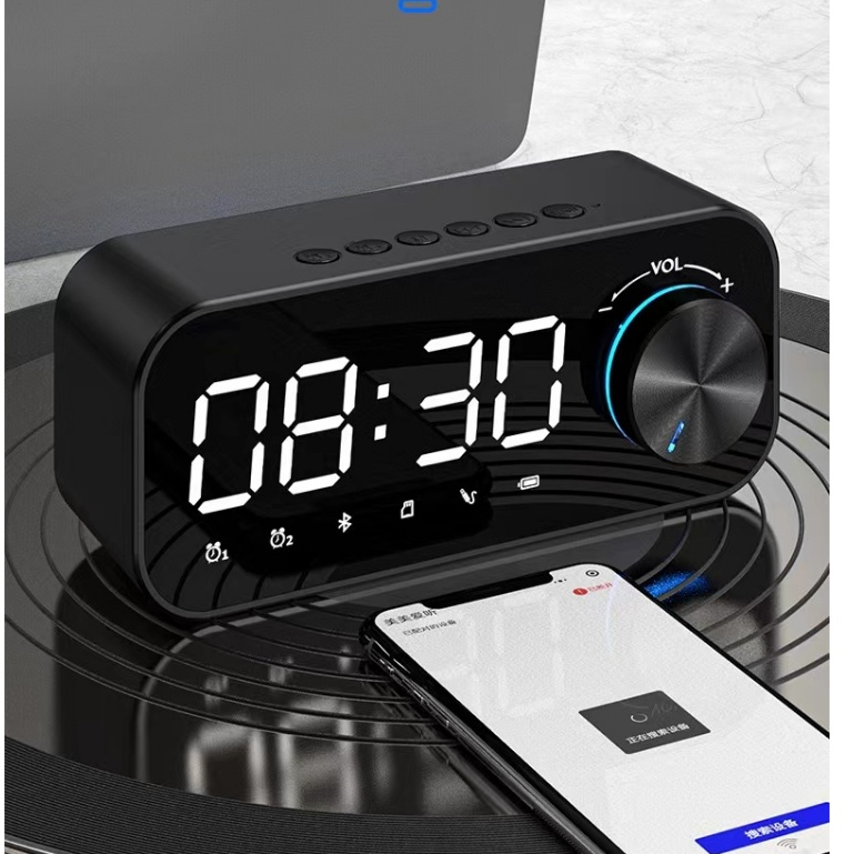 ACC0201 Audio Speaker Musik Box Bluetooth Speaker Jam Alarm LED