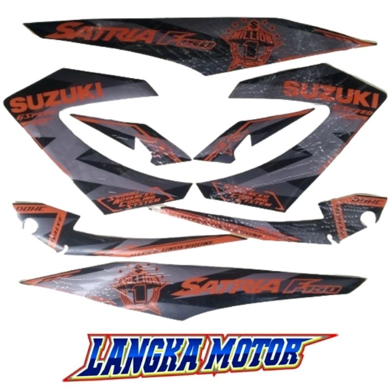 Satria Striping Stiker bodi Suzuki SATRIA FU 150 One Million 2013